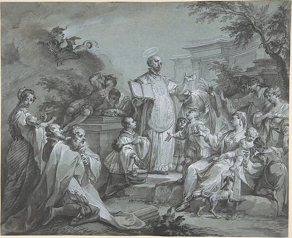 Saint Ignatius of Loyola Preaching — Johann Wolfgang Baumgartner