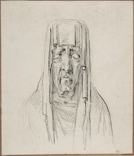 Male Head in a Hood — Baron Dominique Vivant Denon