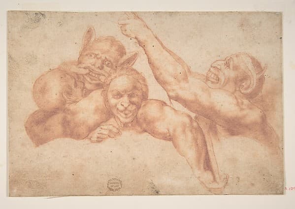 Study of Figures from Michelangelo's Last Judgment, Sistine Chapel — Michelangelo Buonarroti