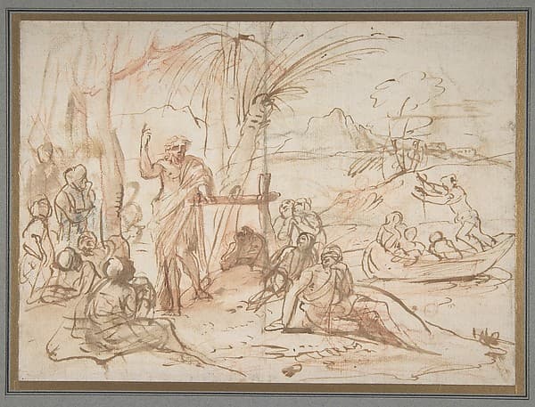 Saint John the Baptist Preaching. — Pier Francesco Mola