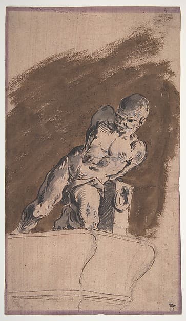 Chained Nude Prisoner, after Pietro Tacca — Pietro Antonio Novelli