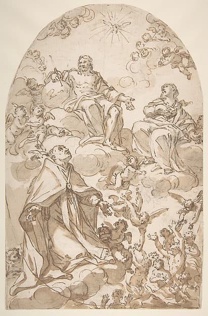 Saint Gregory the Great Interceding for Souls in Purgatory — Giovanni Odazzi