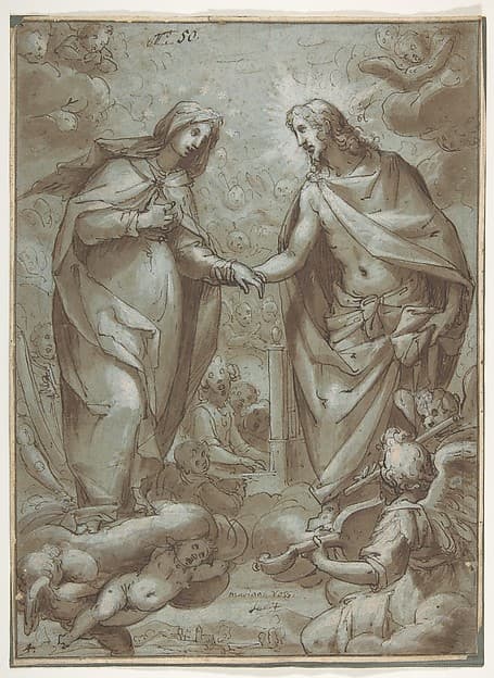 Christ Receiving the Virgin into Heaven — Giovanni Battista Paggi