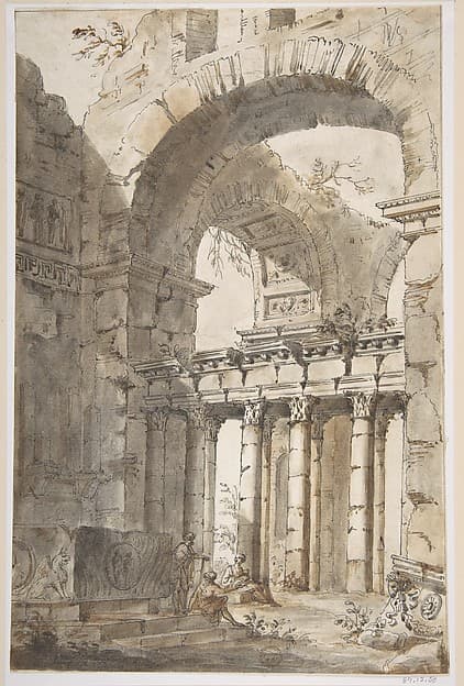 Ruins of a Basilica or Mausoleum — Giovanni Paolo Panini
