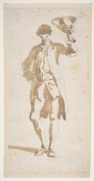Man Shading His Face with a Tricorne — Giovanni Paolo Panini