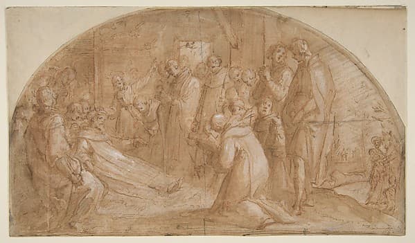 The death of Saint Alexis Falconieri at Monte Senario — Bernardino Poccetti