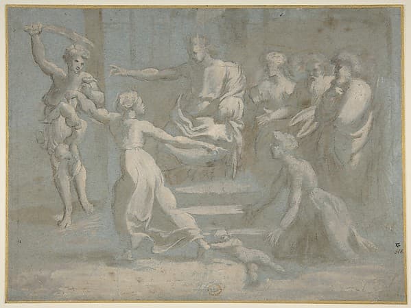 The Judgment of Solomon, after Raphael — Biagio Pupini