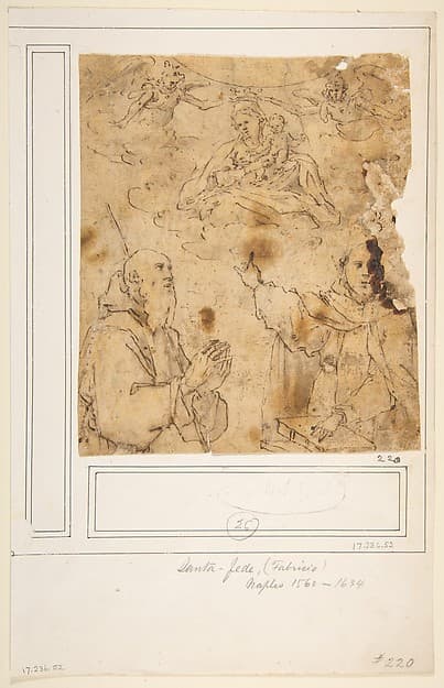 Virgin and Child with two angels appearing to two saints — Fabrizio Santafede