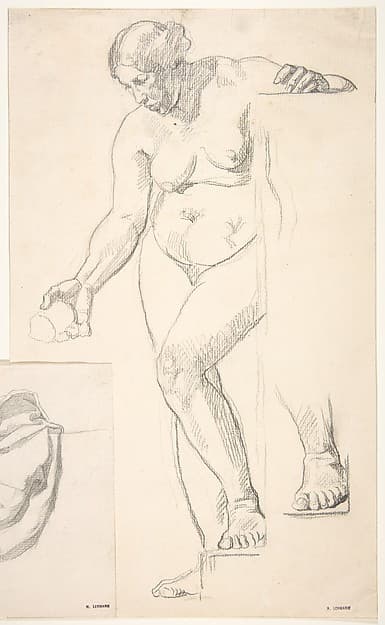 Standing Nude Female Figure — Henri Lehmann