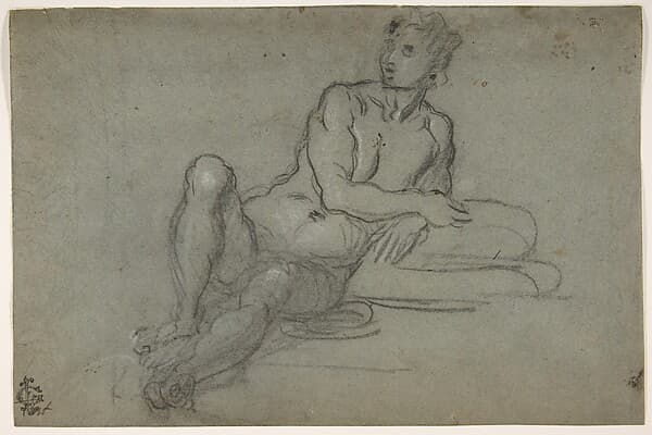 Reclining Female Nude Figure — Domenico Tintoretto