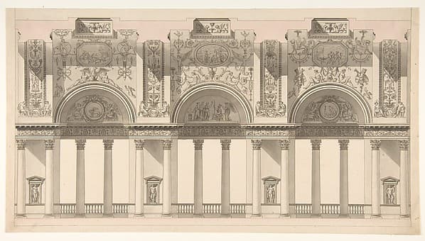 Section of a "Galerie dans le palais d'un souverain" — Charles Pierre Joseph Normand