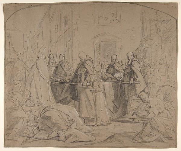 Funeral of François Duplessis de Mornay — Jean Restout le jeune