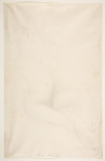 Reclining nude female figure — Auguste Rodin