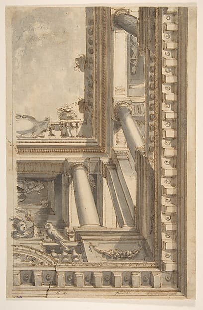 Design for a Trompe L'Oeil Ceiling with a Loggia — Faustino Trebbi