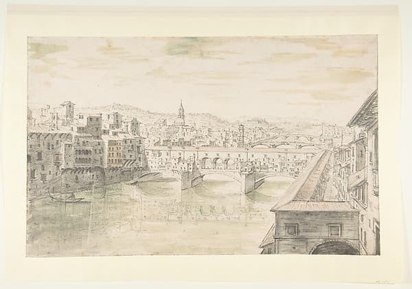 View of the Ponte Vecchio, Florence — Israel Silvestre