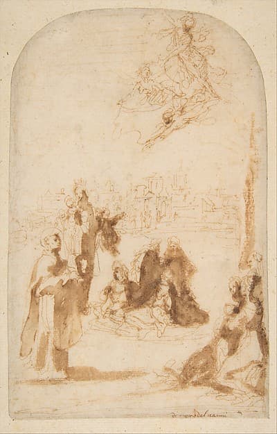 Saint Hyacinth Walking on the Waters — Francesco Vanni