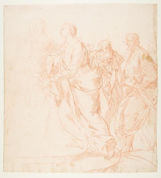 The Visitation of Our Lady (Luke 1:39-56)(recto); Zachariah (verso) — Giacomo Zoboli