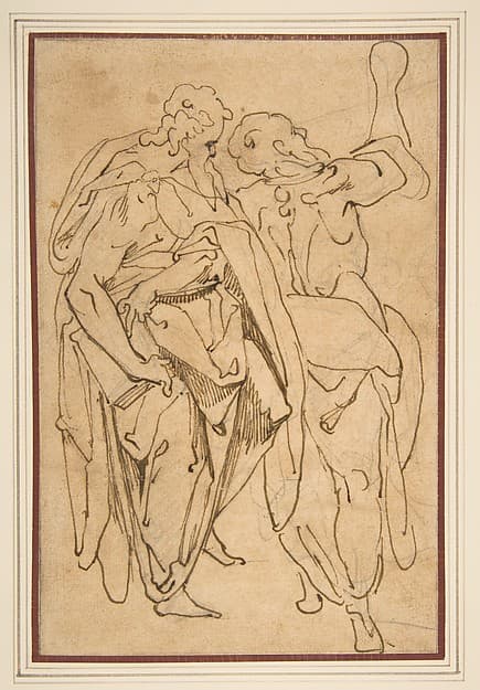 Two Standing Male Figures — Jacopo Zucchi