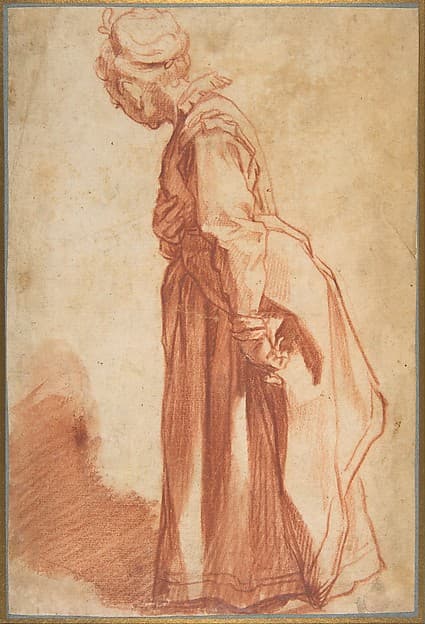 Standing Woman Looking to Left Background — Francesco Vanni