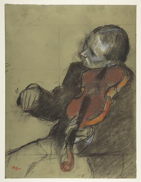Violinist, Study for "The Dance Lesson" — Edgar Degas
