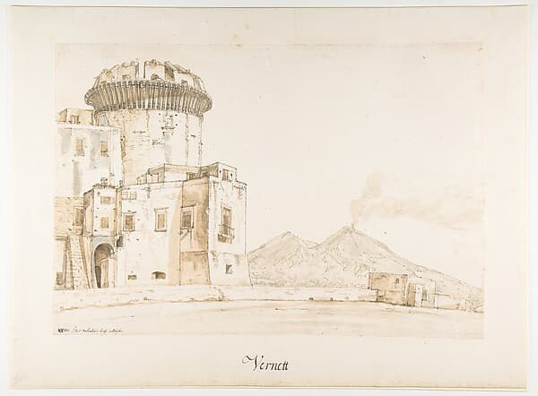 The Castel Nuovo in Naples, with a View of Mount Vesuvius — Joseph Vernet