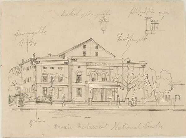 Study of the Nationaltheater, Berlin — Eduard Gaertner