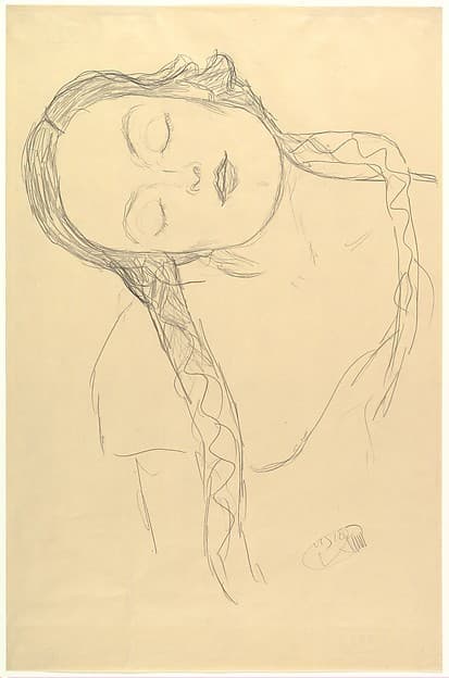 Half-figure of a Young Woman — Gustav Klimt