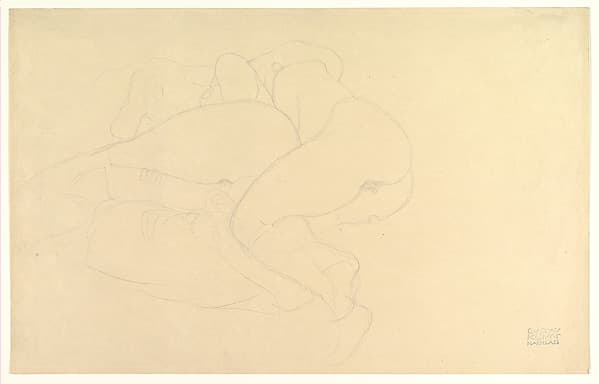 Two Women Reclining — Gustav Klimt
