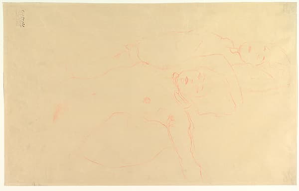 Two Reclining Nudes — Gustav Klimt