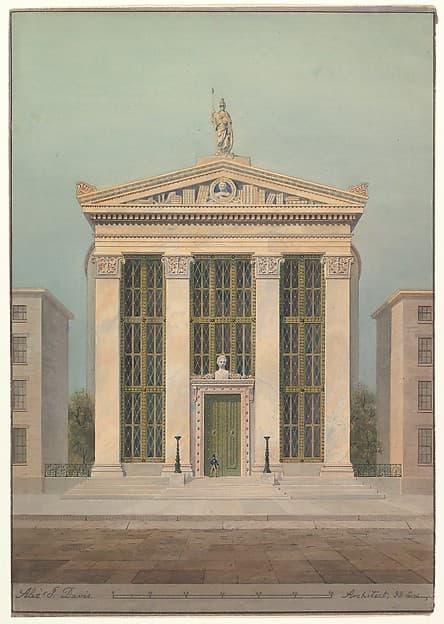 Study for the Astor Library, New York — Alexander Jackson Davis
