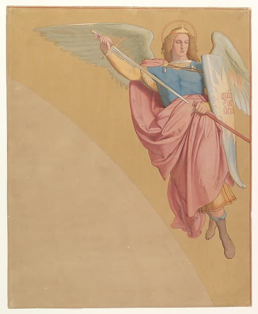 Decoration of an Arch: Archangel with a Sword — Eduard Jakob von Steinle