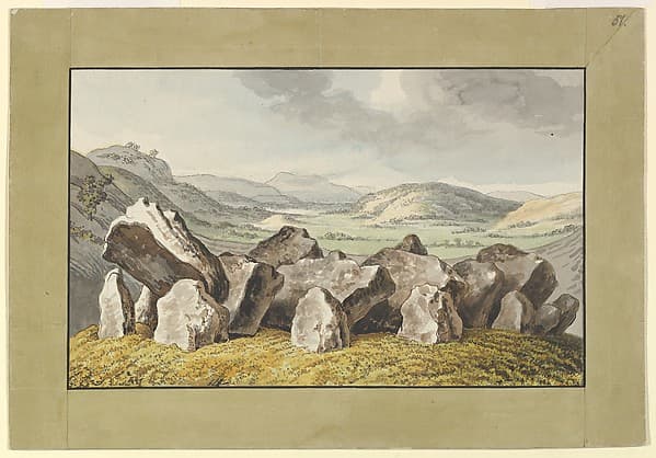 A Prehistoric Stone Circle on a Mound, an Extensive Landscape Beyond — Johann Heinrich Wilhelm Tischbein