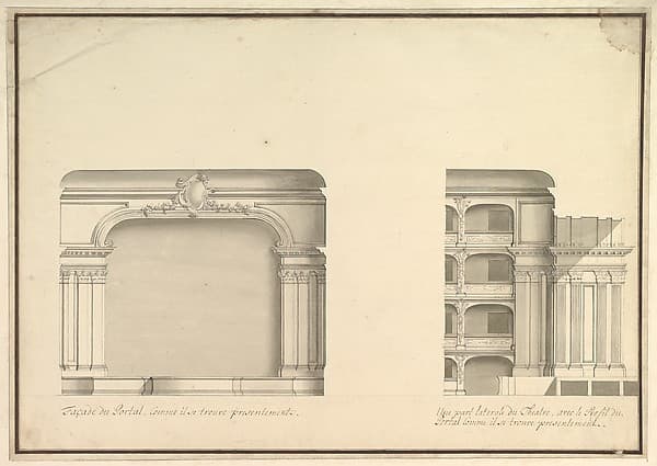 Elevation of Proscenium and Lateral View — Giuseppe Galli Bibiena