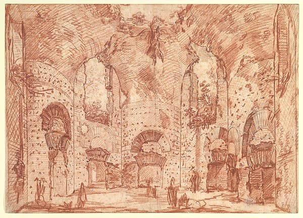 The Octagonal Room in the Small Baths at the Villa of Hadrian (Tivoli) — Giovanni Battista Piranesi
