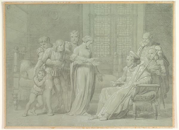 King Charles VIII of France with the Dying Gian Galeazzo Sforza at Pavia — Pelagio Palagi
