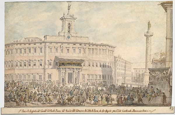 The Lottery in Piazza di Montecitorio — Giovanni Paolo Panini