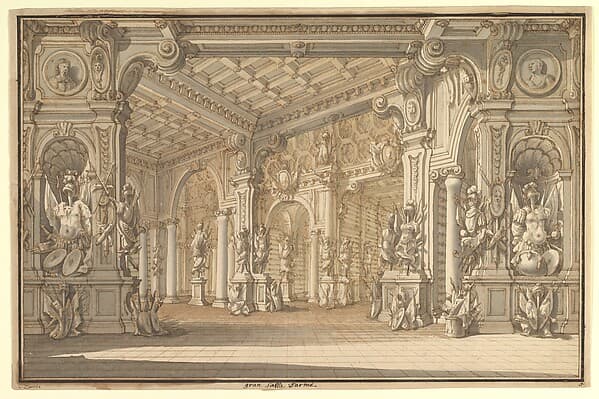 Design for a Stage Set — Carlo Zucchi the Younger