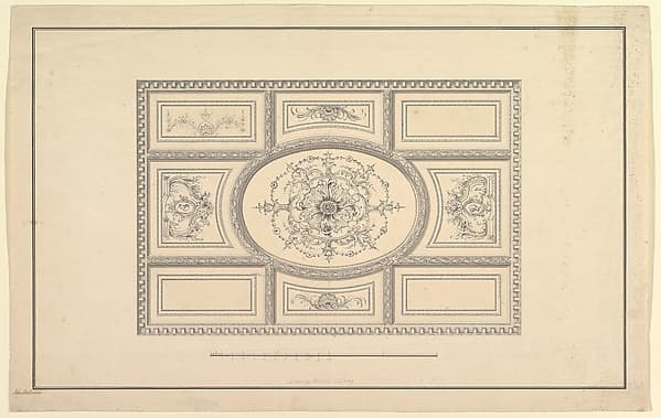 Design for Ceiling at Kirtlington Park, Oxfordshire — John Sanderson