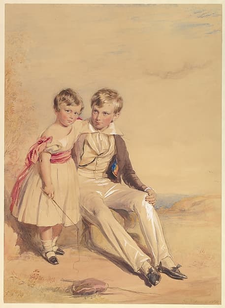 Portrait of two children — George Richmond
