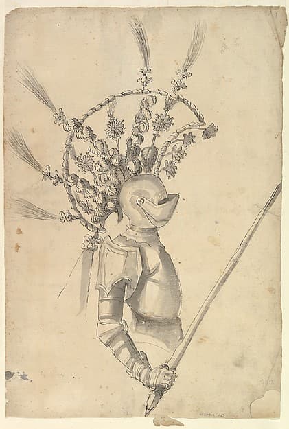 Design for an Armor with Tournament Headdress — Baccio del Bianco