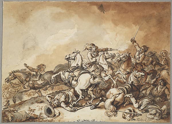 A Battle Scene — Ferdinand Kobell
