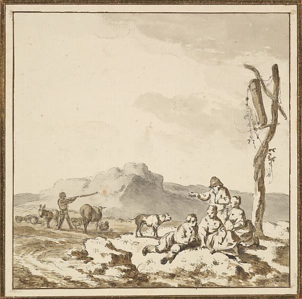 Shepherds at rest — Ferdinand Kobell