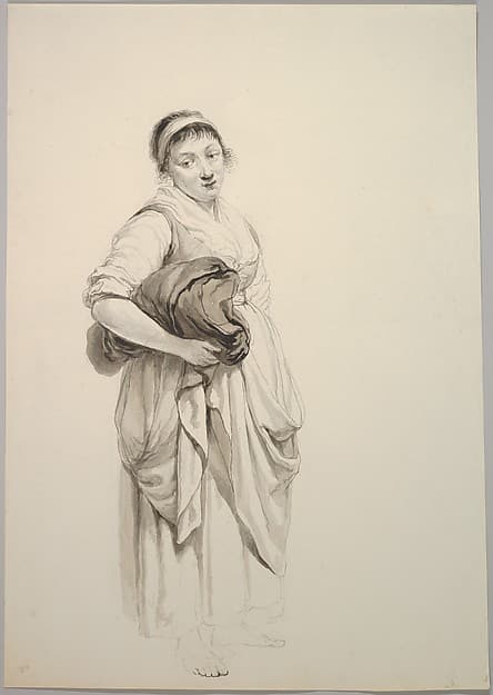A Standing Young Washerwoman — Jacob van Strij