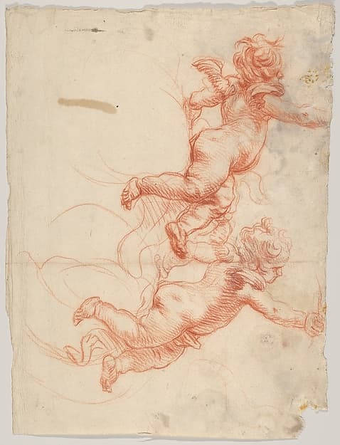 Two Studies of a Flying Putto — Cornelis Schut