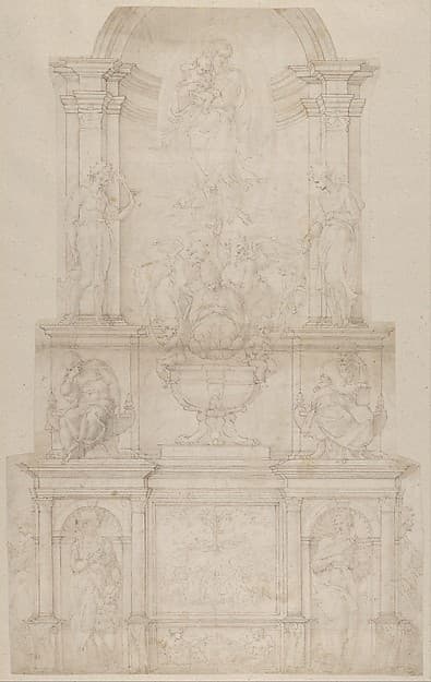 Design for the Tomb of Pope Julius II della Rovere — Michelangelo Buonarroti