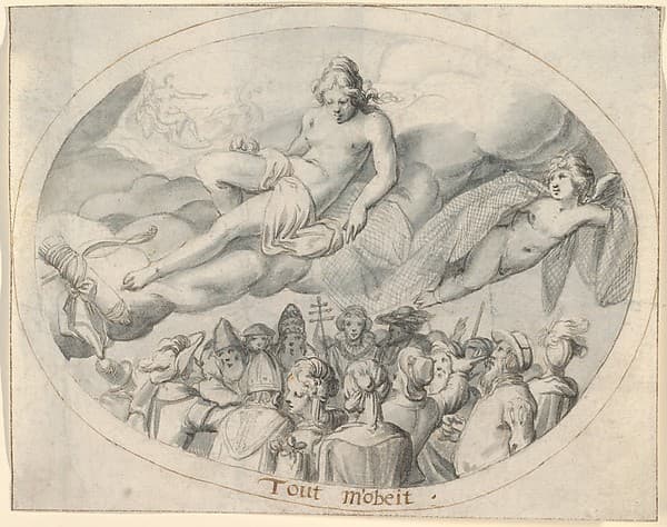 Emblem Drawing ("I rule everything") — Jacob Matham