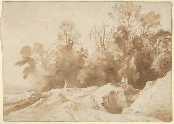 Landscape with Trees and Figures — Herman van Swanevelt