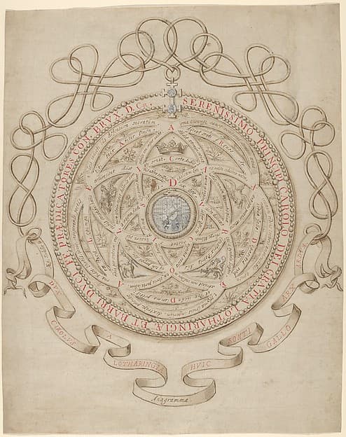 Anagram in Honor of Charles III, Duke of Lorraine and Bar — Aegidius Sadeler II