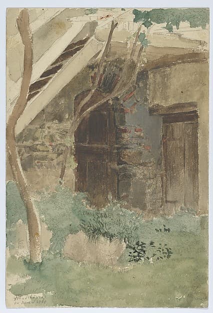 A Wooden Door of a Farm Building near Merano — Franz Meyerheim