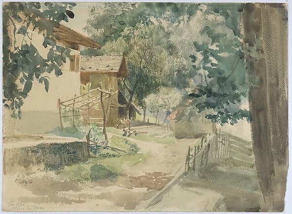A Farmyard near Merano — Franz Meyerheim